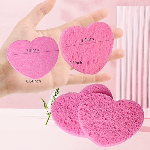 50-Count Compressed Facial Sponges, Spunspon 100% Natural Cellulose Face Sponge Daily Cosmetic Spa Sponges for Face Cleansing Makeup and Mask Removal, Exfoliating Skin Massage for Travel Home, Pink - color: 50- Pack Pink