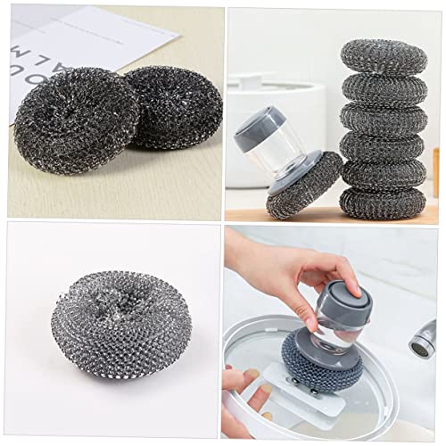 Holibanna Multi-Purpose Pot Brush Kitchen Cleaning Brush Soap Dispenser Dish Scrubber