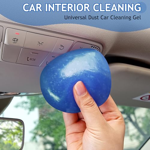 TeSabMi Car Cleaning Gel Car Cleaning Putty Car Putty Car Interior Cleaner Car Slime Car Detailing Kit Car Accessories Gifts for Men Women Stocking Stuffers Blue - color: Blue