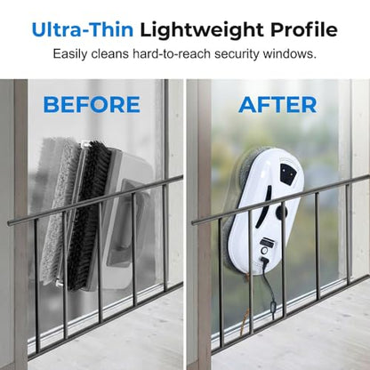 2026 New Automatic Window Cleaning Robot, Robot Window Cleaner with AI Intelligent Positioning & Edge Detection & 2800Pa Suction, Anti-Drop Safety for High-Rise Glass & Large Bay Windows (1Set) - color: 1set