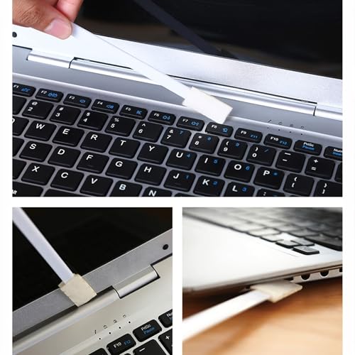 Multifunctional Crevice Cleaning Brush, Thin Gap Cleaning Tool for Small Spaces, Keyboard, Bathroom, Kitchen, Window Track, Dead Corners Cleaningh (Includes 30 Brush Heads + 1 Blue Handle)