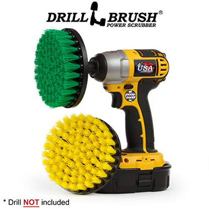 Bathroom Accessories - Power Scrubber Bathroom and Kitchen Brush Set - Cleaning Supplies - Drill Brush- Bath Mat - Shower Cleaner - Soap Scum, Mineral Deposits, Calcium, Hard Water, Rust Stains