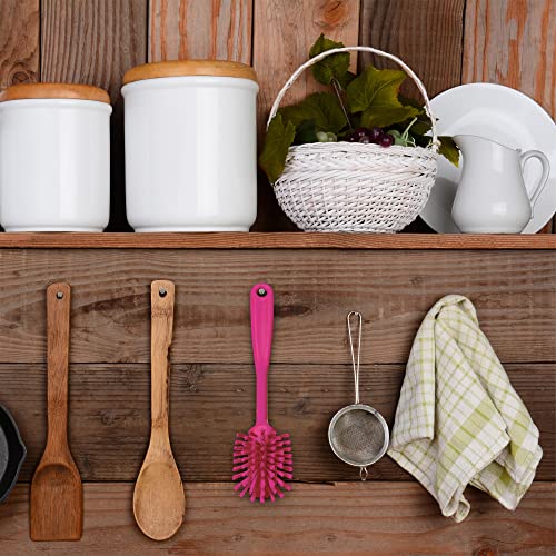 Vikan 42371 Brush,Dish,Scraping Edge,Medium,11",PP/PBT,Pink - color: Multicolor