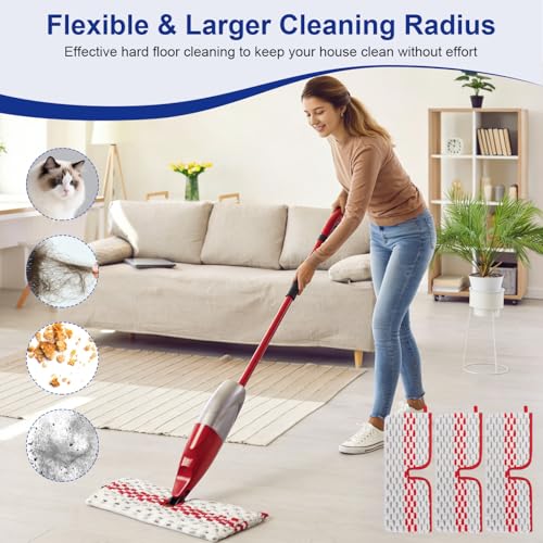 Spray Mop Pads Compatible with Oceda ProMist MAX Microfiber Spray Mop - Mop Replace Head for Dry/Wet Use - Reusable Washable Dust Mop Refills for Floor Cleaning,3 Pack - color: 3 Pack