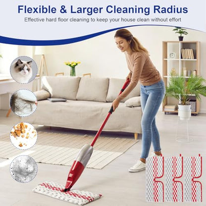 Spray Mop Pads Compatible with Oceda ProMist MAX Microfiber Spray Mop - Mop Replace Head for Dry/Wet Use - Reusable Washable Dust Mop Refills for Floor Cleaning,6 Pack - color: 6 Pack