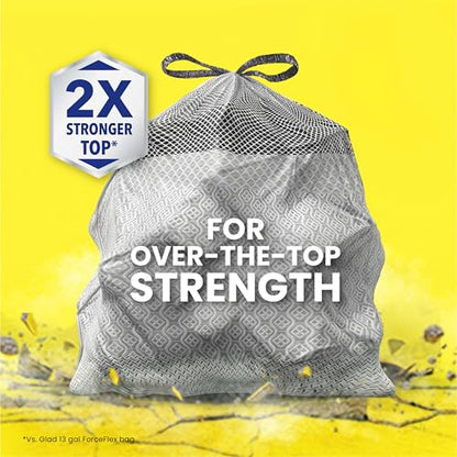 Glad ForceFlex MaxStrength Kitchen Trash Bags, 20 Gal, Fresh Clean Febreze, 80 Ct (Package May Vary) (Pack of 3) - size: 80 Count (Pack of 3)