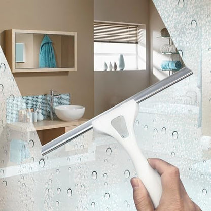 Squeegee for Shower Glass Door, Shower Squeegee for Glass Doors - All-Purpose Squeegee with Hook for Shower Doors, Windows, Mirrors, Tiles and Car Glass - 10 Inches