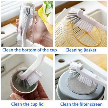 Crevice Cleaning Brush, Hard Bristle Scrub Brushes Tools,Window Groove Cleaning Brush for Sliding Door, Sill, Tile Lines, Shutter, Corner, Sink, Teapot, Bottle