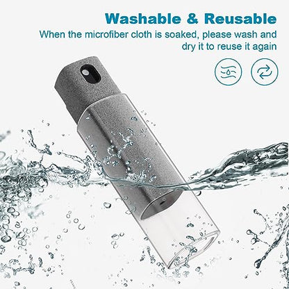 4 Pack Screen Cleaner 3-in-1 Touchscreen Mist Cleaner Spray and Microfiber Cloth Built-in Cleaning Solution Portable Reusable Fingerprint-Proof Spray Bottle for Phone Laptop iPad TV Monitor Car Screen