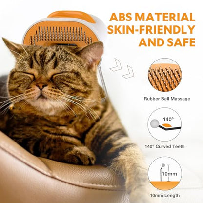 Cat Dog Grooming Vacuum Kit with Brush, Low-Noise Pet Hair Shedding Trimming Grooming for Indoor Cats Dogs, 4 in 1 Pet Vacuuming Groomer for Long or Short Haired Kitten Accessories(White)