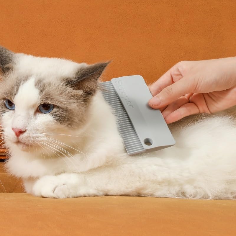 Grey Double-Sided Pet Hair Remover, Reusable Soft Silicone Lint Scraper for Couch, Rug & Coat, Portable Dog Cat Fur Remover Tool - color: Gray
