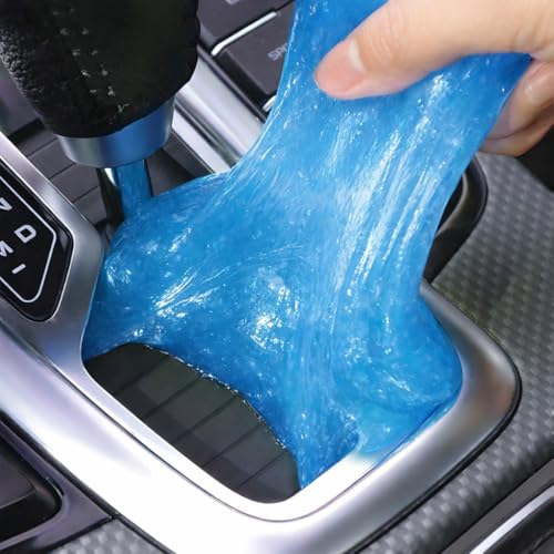 2 Pack Car Cleaning Gel, Universal Interior Detail Putty for Auto Air Vents, Dashboard, Console, and Electronics, Reusable Dust Cleaner for Car Accessories, Laptop & Keyboard (Blue)