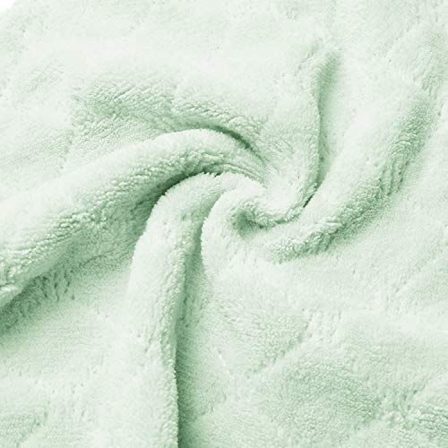 kimteny Cleaning Cloths Kitchen Towels Microfiber Washcloths Lint Free Dish Cloth Reusable Dishtowels Household Super Absorbent Fast Drying, 10"x10", Pack of 5 (Pink-Green) - color: Pink-green