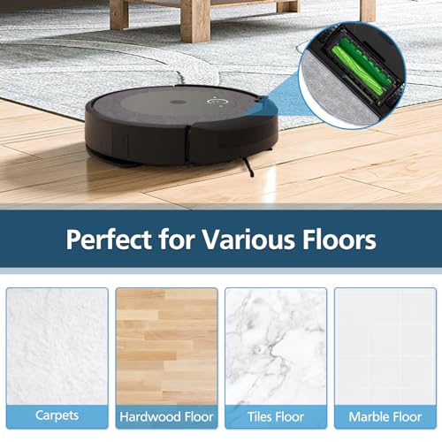 4 Pack Replacement Mop Pad Compatible with iRobot Roomba Combo i5+/ i5/ j5+/ j5 Robot Vacuum and Mop, Washable & Reusable Microfiber Cleaning Pads