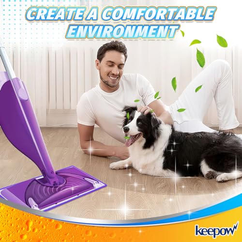 6 Pack Reusable Mop Pads Compatible with Swiffer Wet Jet, Microfiber Mop Refill Pads Replacement Pads for Swiffer WetJet, Machine Washable Perfectly for All Floor Surfaces Cleaning