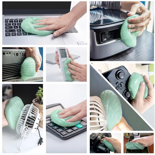 ASFSKY Car Cleaning Gel (5 Pack) Cleaning Putty Universal Dust Cleaning Car Interior Cleaner Keyboard Dust Remover Car Slime Gifts for Men Women Girl - color: Soft green 5 packing
