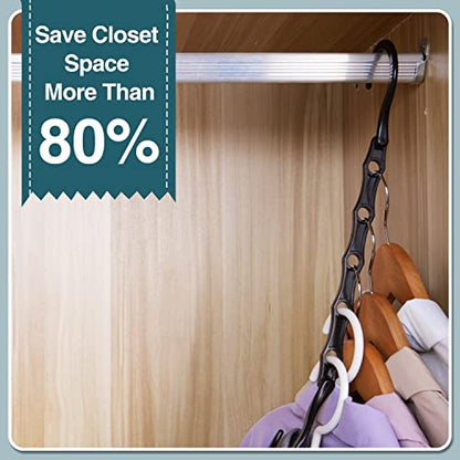 AMKUFO Closet Organizers and Storage 20 Pack Hanger Organizer Magic Hangers Space Saving Hanging Plastic for Heavy Clothes, Dorm Room Bedroom Home RV Car Camper Organization Essentials - size: 20 Pack