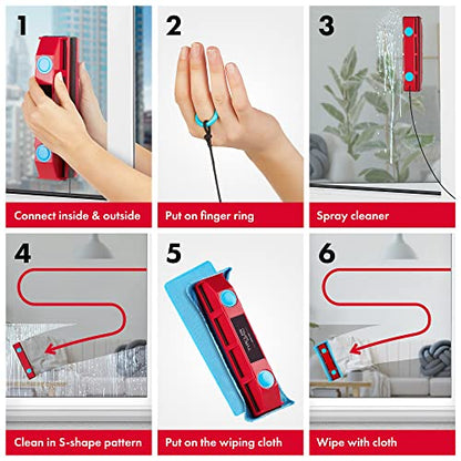 Tyroler Bright Tools The Glider D-2 Magnetic Window Cleaner for Double Glazed Windows. Fit to 0.3in - 0.7in Window Thickness. Glass Cleaner - size: Double-Glaze Fit 0.3"-0.7"