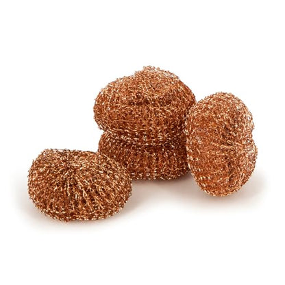 Pine-Sol Heavy-Duty Copper Coated Scrubbers - Premium Scrub Sponges for Cast Iron Pans, Stainless Steel Cookware, Oven Racks, and Grills, 4 Pack - size: 4 Pack, style: Copper