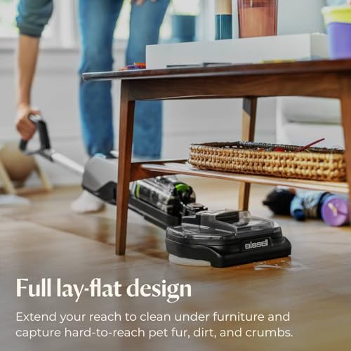 Bissell® SpinWave® + Vac Cordless, Hard Floor Spin Mop + Vacuum, Lay-Flat, Multi-Use Cleaning, Hard Floor Sanitize Formula Included - style: Cordless + Vac