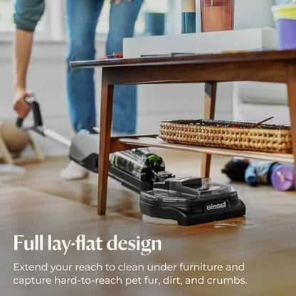 Bissell® SpinWave® + Vac Cordless, Hard Floor Spin Mop + Vacuum, Lay-Flat, Multi-Use Cleaning, Hard Floor Sanitize Formula Included - style: Cordless + Vac