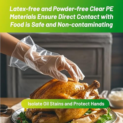 Disposable TPE Cooking Gloves, Ideal for Cleaning and Food Prep, Latex & Powder Free, Food safe - size: Medium, style: 100pcs