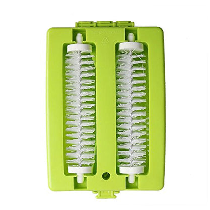 Carpet Sweeper Gadgets for Home, Twin Roller Type Multi-functional Hand-Held Brush Pet Hair Dust Scraps Paper Small Rubbish Cleaning with a Brush(Random)
