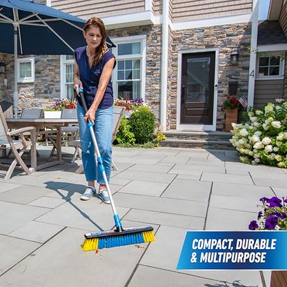 Unger Professional Lock-On EZ Extend Pro Telescopic Pole, Extension 2.6’ to 5.3’, Telescoping Pole for Floor & Surface Cleaning, Use with Lock-On Brushes and Broom Head Cleaning Tools, Indoor/Outdoor