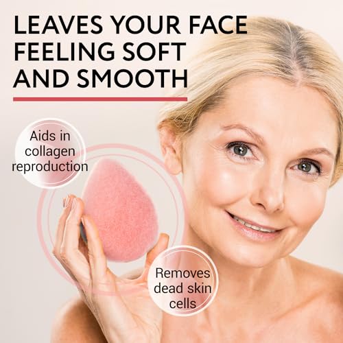 IMPRESA Dual-Sided Facial Scrub Pads - Exfoliating Face Sponges - Made in USA Face Exfoliation Sponge - Deep Cleansing & Makeup Removal Scrub Pads - Pack of 10 - color: Peach/ White, size: Thick