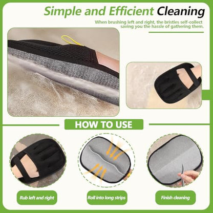 Electrostatic Pet Hair Remover Glove – Reusable Lint Roller Alternative for Furniture, Carpet & Clothes – Washable Dog & Cat Hair Brush with Strong Grip – No Sticky Refills Needed(1PCS)