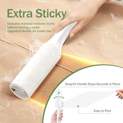 Extra Sticky Lint Roller for Pet Hairs 200 Sheets Lint Rollers for Travel 4 Pack Tough Paper, Small Size Easy Portability, Dog and Cat Hair Lint Rollers Mega Value Set for Clothes - size: 200 Sheets - Travel (4 Pack)