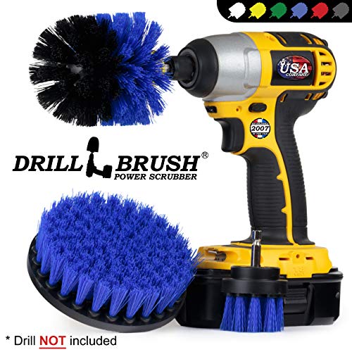 Kayak - Cleaning Supplies - Drill Brush - Boat Accessories - Hull, Deck, Fiberglass, Gel Coat, Carpet, Seats - Spin Brush Kit - Pond Scum, Oily Residue, Weeds, Barnacles, Oxidation - Canoe