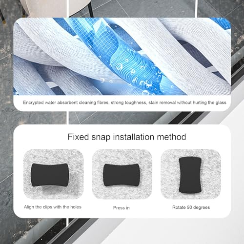 Double Sided Magnetic Window Cleaner - Window Brush Glass Wiper Cleaning Tools, Adjustable Magnetic Glass Cleaner for High Rise Double Car Glazed Windows Thickness