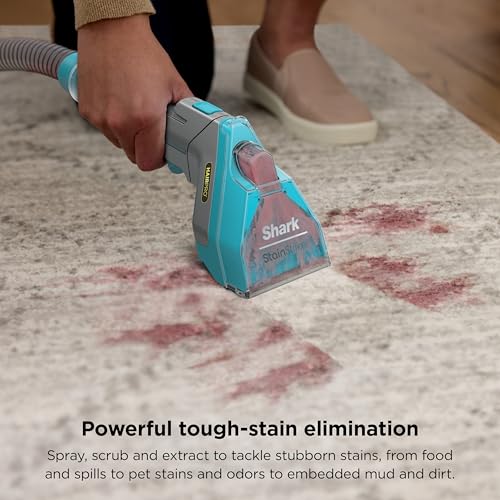 Shark StainStriker HairPro | Portable Carpet, Upholstery & Rug Cleaner | 3 Tools | Self-Cleaning | Perfect for Pets | Ultra-Powerful Stain & Odor Remover | Pet & OXY Solutions | Teal | PX253BRN - style: StainStriker w/ HairPro + 3 Tools