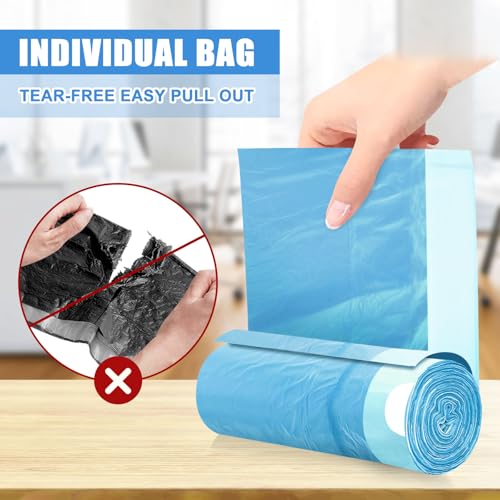 4 Gallon Trash Bags Drawstring 100 Count, JUKFITA Strong Small Garbage Bags, Unscented Trash Can Liners for Bathroom Restroom Office Kitchen, Blue - color: Blue, size: 100 Count (Pack of 1)