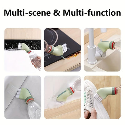 2pcs Hard-to-Reach Gap Brush, Wet and Dry Use, Can Be Attached to a Mineral Water Bottle, Multi-Scene & Multi-Functional Cleaning Brush for Home Use (2pcs Green) - color: 2pcs Green