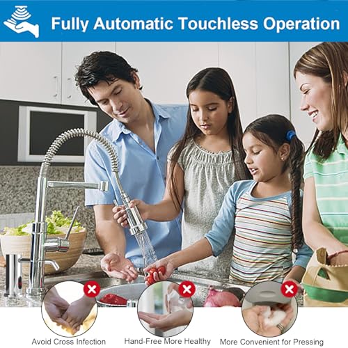 Touchless Automatic Soap Dispenser for Kitchen Bathroom Sink Built in Liquid Commercial Electric Soap Dispenser with Bottle and Pump Chrome Platingd - color: Electroplate-liquid