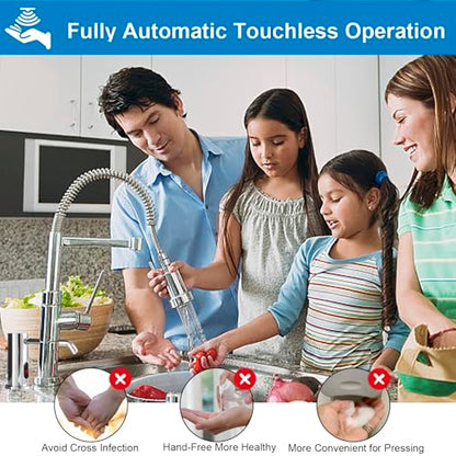 Touchless Automatic Soap Dispenser for Kitchen Bathroom Sink Built in Liquid Commercial Electric Soap Dispenser with Bottle and Pump Chrome Platingd - color: Electroplate-liquid