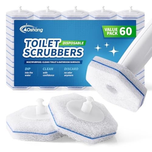 Compatible with Clorox Toilet Wand – Disposable Toilet Brush Head Refills (60 Count), Wand Not Included - size: 60 Count