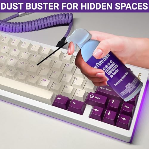 Pure Blast 10oz Compressed Air Duster Can – Made in USA – Powerful Dust Remover for Electronics, Keyboards, Computers & Office Equipment – Moisture-Free, No Residue – 1 Pack