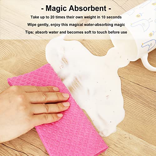 10 Packs Swedish Dishcloths for Kitchen, Reusable Paper Towels Compostable Swedish Dish Clothes for Kitchen and Household Use - color: Multicolor