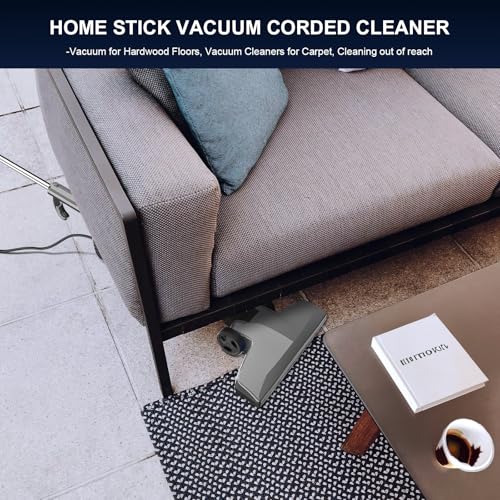 FUNCCUBE Vacuum Cleaners for Home - Corded Stick Vacuum Cleaner, High Power Suction Vac for Pet Hair Carpet Hardwood Floor, Household Hand Lightweight Handheld Portable Car Vac, MC Black