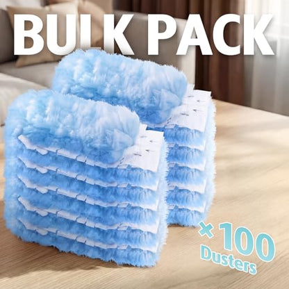 Duster Refill for Swiffer Duster, 100 Count Heavy Duty 2 Side 360° Duster Refills, 6X Microfibers, Disposable Multi Surface Dusters for Cleaning (Not Include Handle) - color: 100 Refills