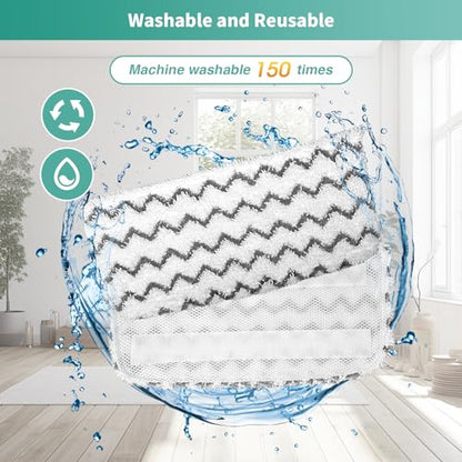 16 Pack Microfiber Steam Mop Replacement pads for Shark Steam Mop S1000, S2001,S1000A, S1000C, S1000WM, and S1001C,Washable & Reusable Steam Mop Pads Safe for all Floor have Super-Absorbent - size: Shark-16PCS