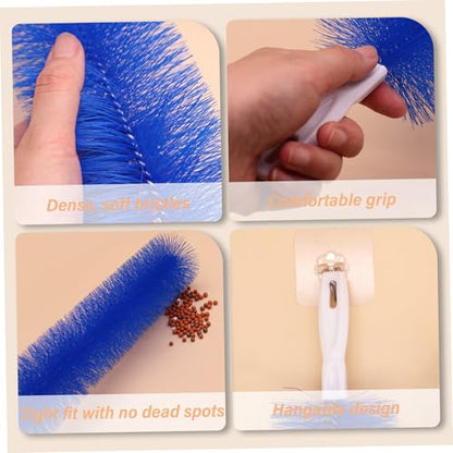Fan Cleaner 2Pcs 15" Bendable Fan Duster Thick & Soft Head Cobweb Duster Reusable Ceiling Cleaner Multi-Function Dirt Remover for Air Condition Vents