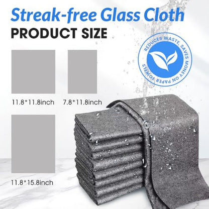 Multifunctional Magic Cloth, Reusable Thickened Magical Cleaning Cloth, Streak Free Magical Microfiber Cleaning Cloth, Suitable for Glass,Window, Kitchen, Cars (15PC) - color: 15pc