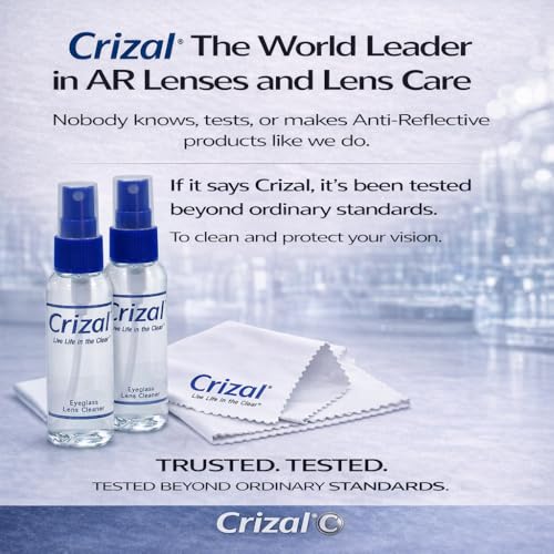Crizal Eyeglass Cleaning Cloths – 6 Pack Premium Microfiber – Designed & Tested for AR-Coated Lenses – Trusted by Optical Professionals - color: 6 Pack