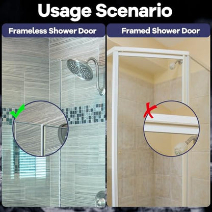 Zorfeter 12 Inch Extended Over Shower Door Hook, Stainless Steel Heavy Duty Shower Hooks Drilling-Free Towel Hooks for Bathroom Frameless Glass Shower Door - 3 Packs - size: 12 Inch