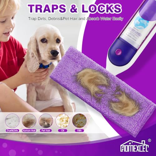 HOMEXCEL Reusable Microfiber Mop Pads for Swiffer PowerMop 8 Pack, Power Mop Pads Refills for 13 ''-15 '' Spray Mop, Machine Washable Pad Replacement for Multi-Surface Floor Cleaning