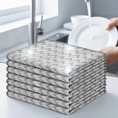 7 Pack Metal Dish Cloth,Non Scratch Scrubber | Reusable & Multipurpose for Wet & Dry Cleaning | Safe for Dishes, Sinks, Stove Tops & Nonstick Cookware，Kitchen,Sink